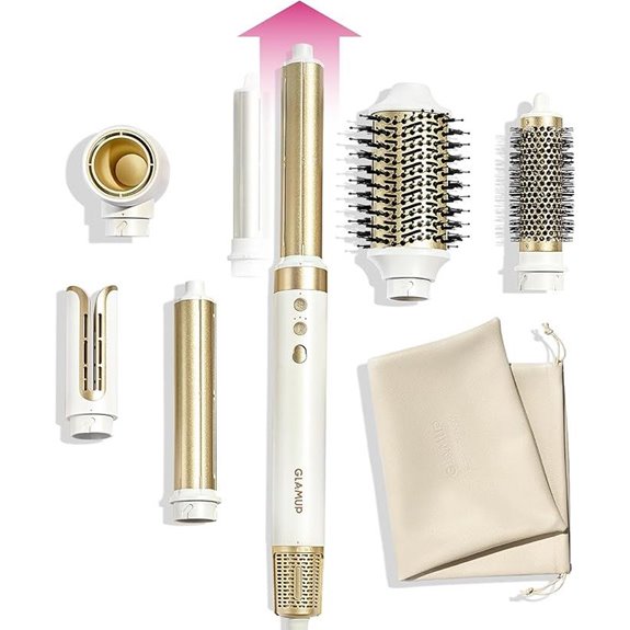 GLAMUP 6-in-1 Hot Air Styler and Curling Set