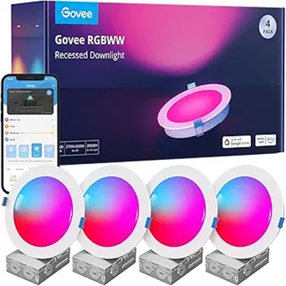 Govee 6 Smart Recessed LED Lights (4-Pack)
