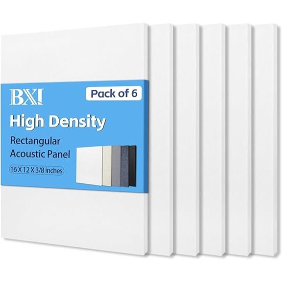 BXI Sound Absorber 6-Pack Acoustic Panels for Walls