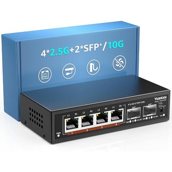 YuanLey 6-Port 2.5G Ethernet Switch with 10G SFP