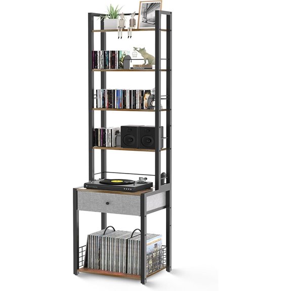 6-Tier CD & Vinyl Record Storage Organizer