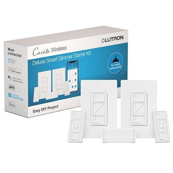 Lutron Caseta Smart Dimmer Switch Kit (2-Pack)
