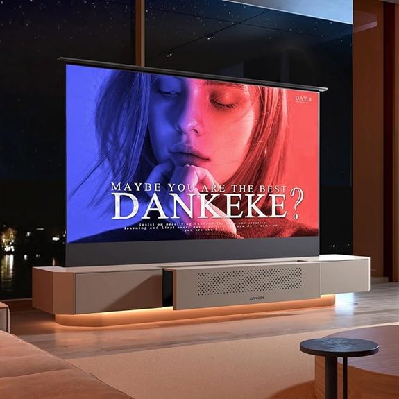 Smart Hidden Laser Cinema TV Cabinet with Floor-Rising Screen