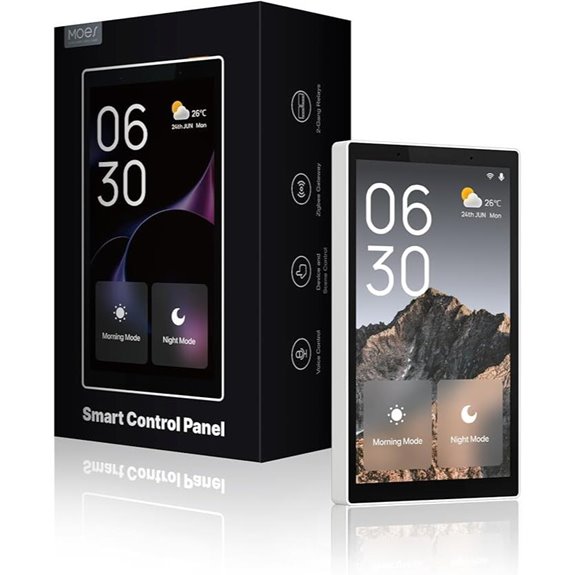 MOES Smart Home Touchscreen In-wall Panel with Alexa