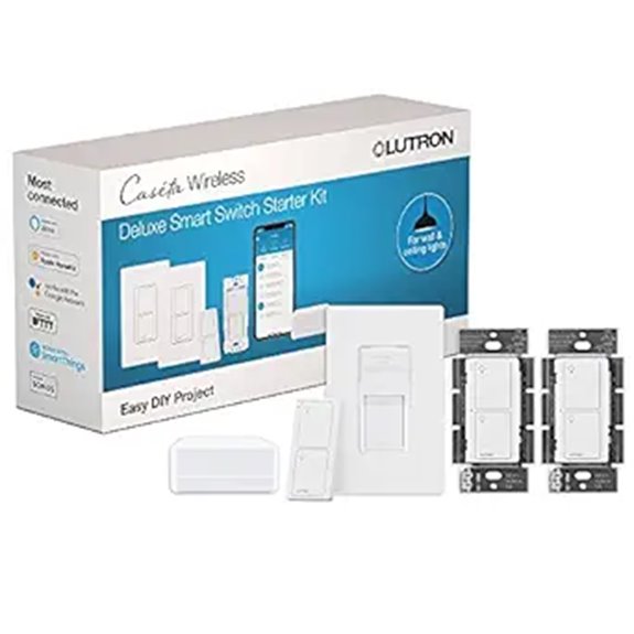 Lutron Caseta Smart Light Switch Kit with Hub