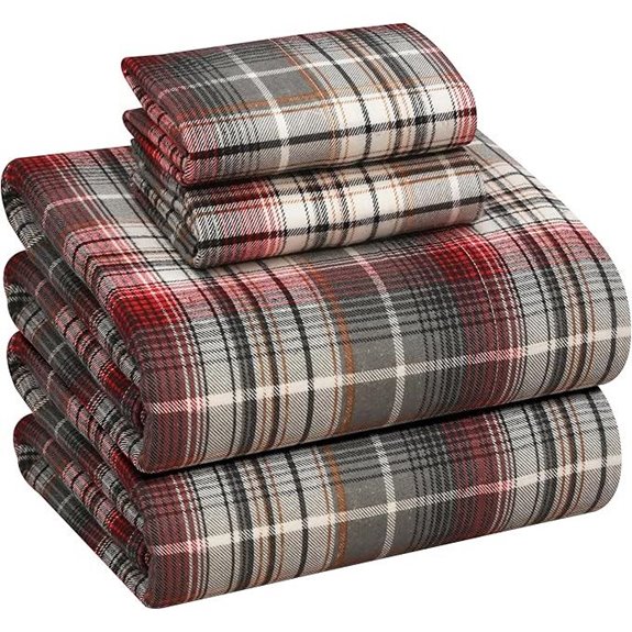RUVANTI Queen Flannel Sheets - 100% Cotton Soft