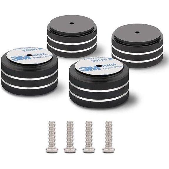 Monosaudio 4Pcs Speaker Isolation Feet with Rubber Rings
