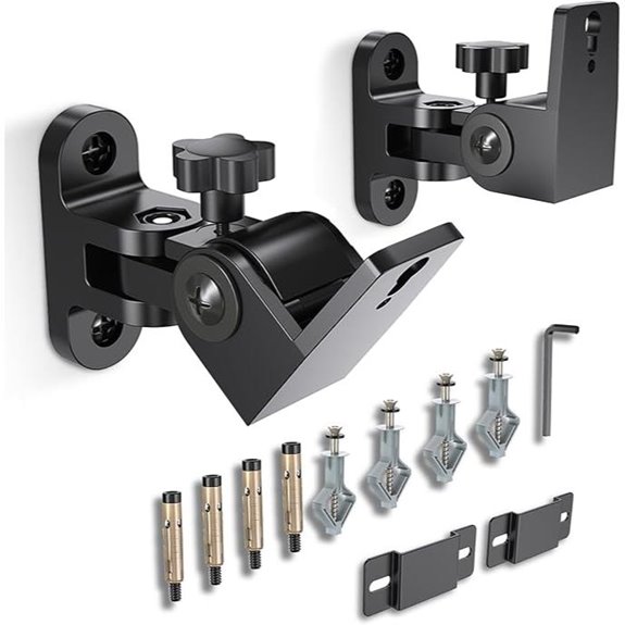 Speaker Wall Mounts 2 Pack Universal Brackets for Speakers