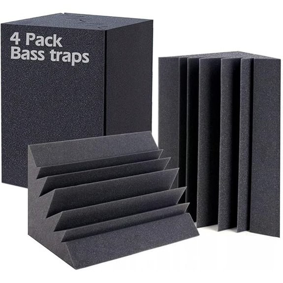 Acoustic Foam Panels 4-Pack for Studio Sound Treatment