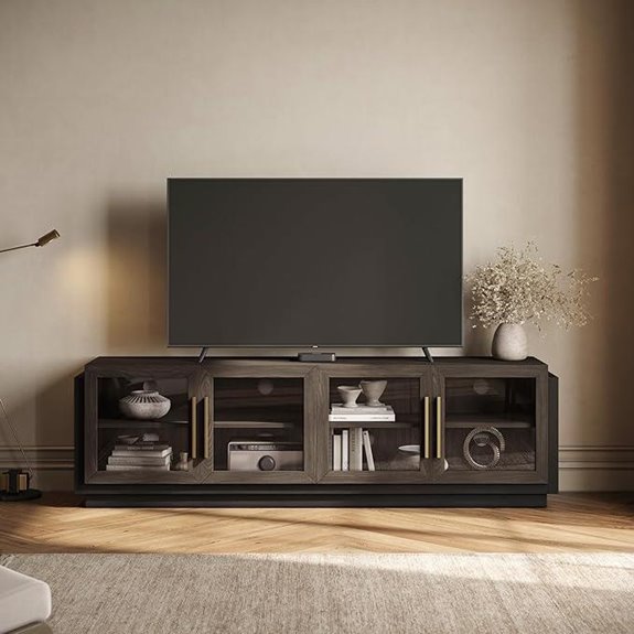 BELLEZE 70 TV Stand with Shelves and Storage