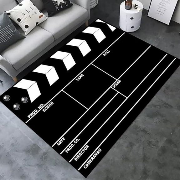Movie Night Cinema Area Rug Non-Slip Home Decor