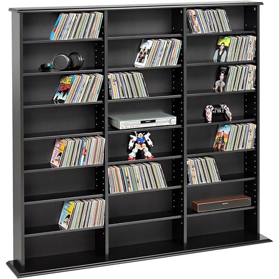 Prepac 3-Column Tall Media Storage Cabinet