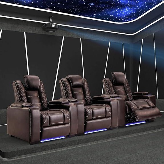 ANJ Power 3-Piece Home Theater Recliner Set