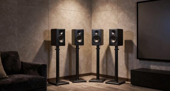 top rear speaker stands