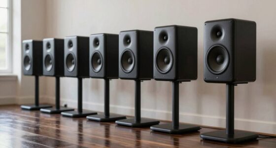 top vibrations reducing speaker stands