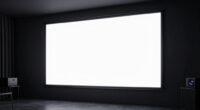 top white projector screens