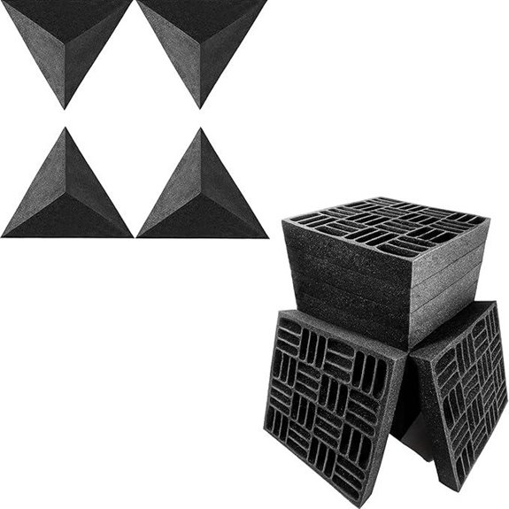 Acoustic Panel & Bass Trap Bundle (4 Triangular 12 Panels)