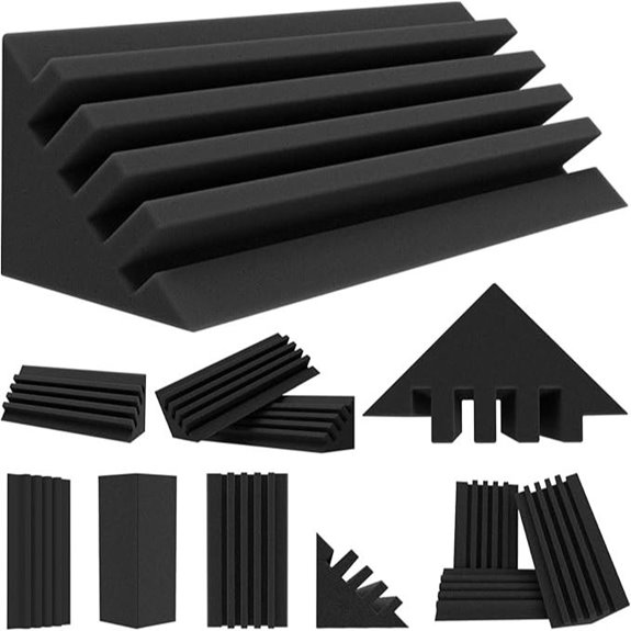 TroyStudio Bass Traps 12 pcs Acoustic Foam Panels