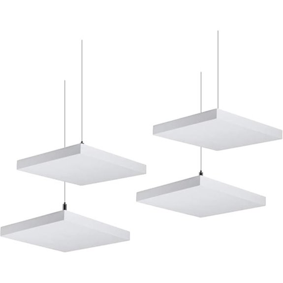 TroyStudio Acoustic Ceiling Panels 4-Pack 12x12x1.2 Inches