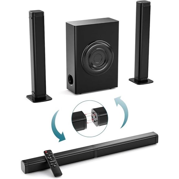 Sound Bars for TV with Subwoofer and Bluetooth