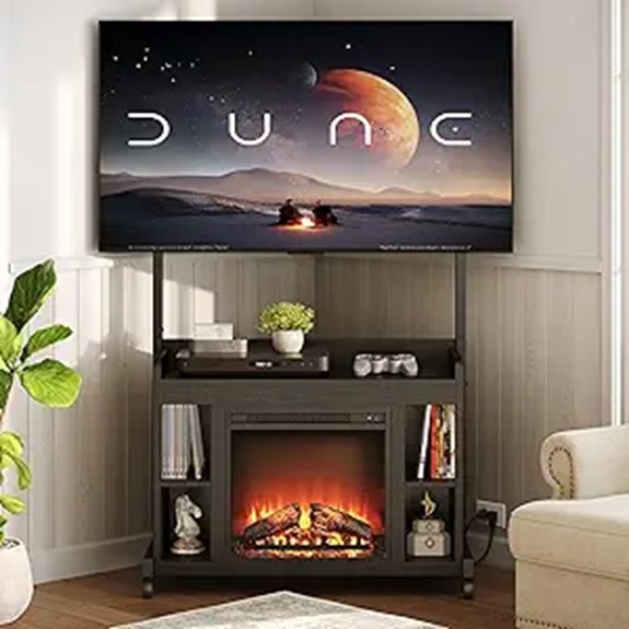 Fireplace TV Stand with Mount and Electric Fireplace