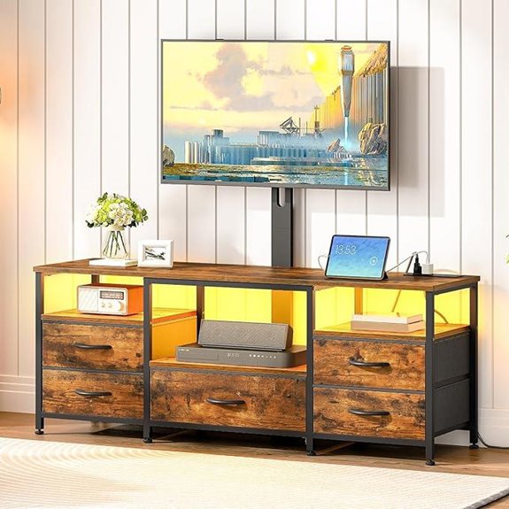 HOOBRO TV Stand with Mount and Power Outlet