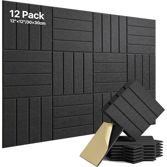 12 Pack Soundproof Foam Panels for Walls
