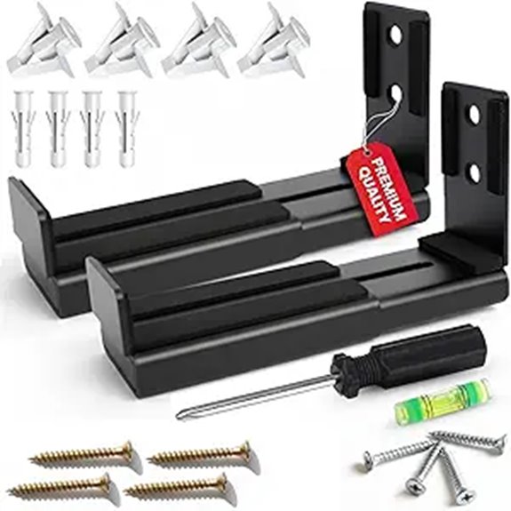 Universal Sound Bar Wall Mount with Shelf (2 Pack)