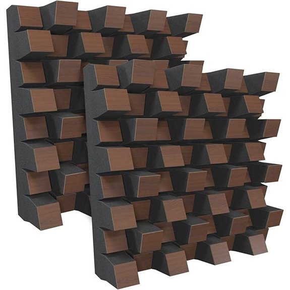 2 Pack Sirius Acoustic Diffuser Wall Art Panels