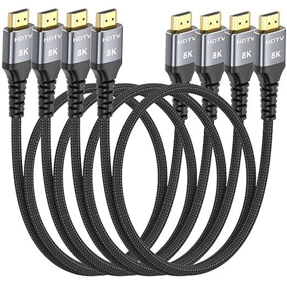8K HDMI Cable 4-Pack High-Speed 48Gbps HDMI 2.1