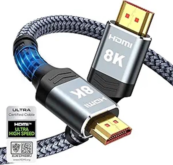 Highwings 8K/10K/4K HDMI Cable 6.6FT Ultra High Speed