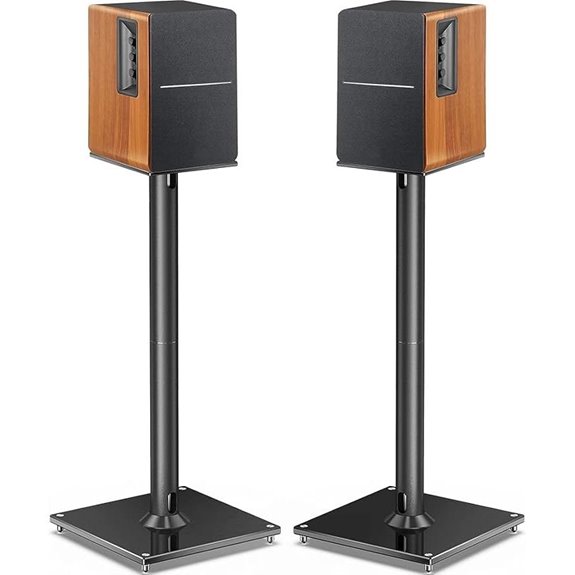 Perlegear Universal Speaker Stands with Cable Management