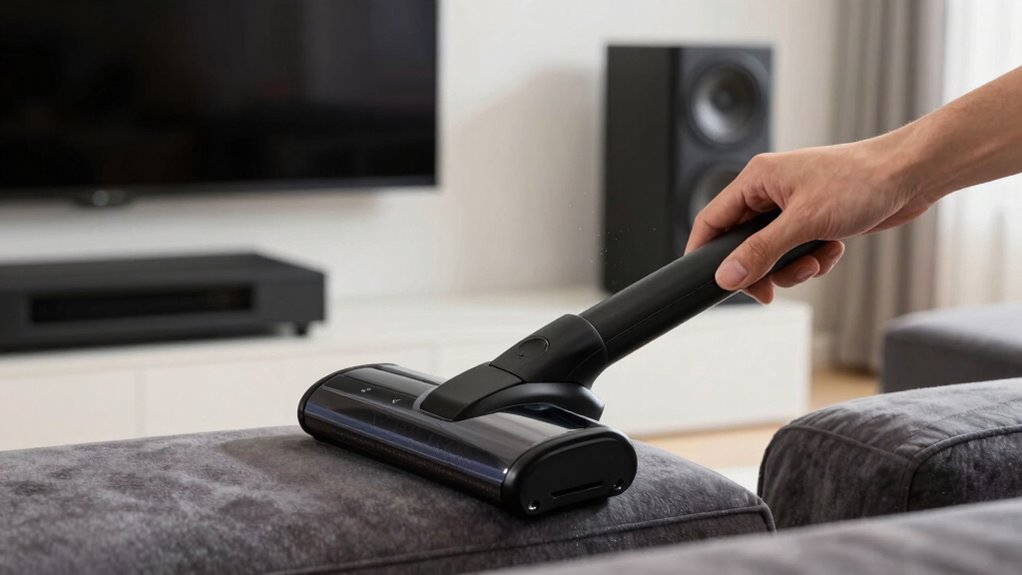 vacuum safely around speakers