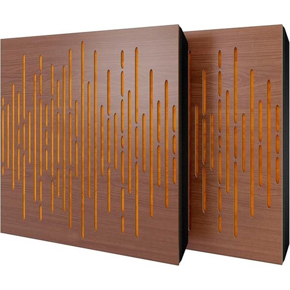 2-Pack Acoustic Panels with Velvet Fabric and Mounting Kit