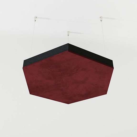 2 Pack Velvet Hexagon Acoustic Fabric Panels