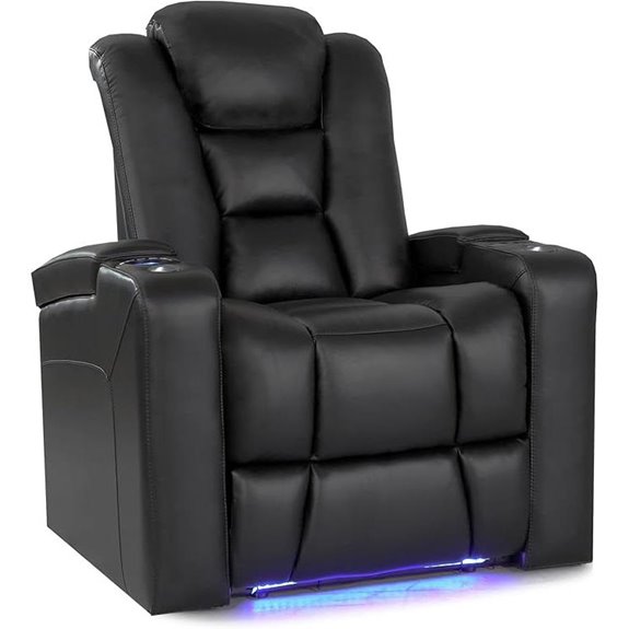 Venice Home Theater Seat with Power Recline & LED