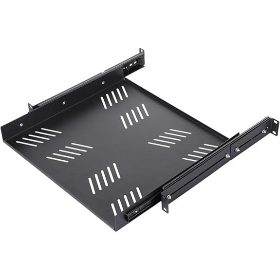 1U Vented Cantilever Server Shelf for 19-Inch Racks