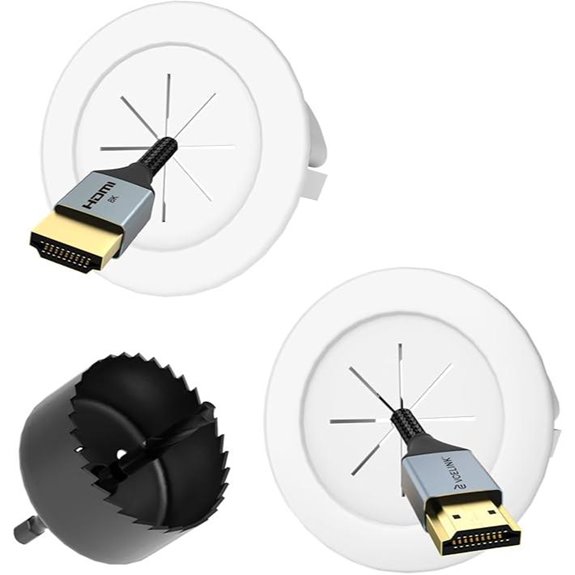 VCELINK Wall Cable Management Kit with Pass Throughs