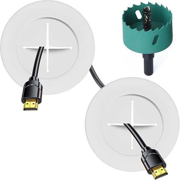 Wall Mount TV Wire Hider Kit with Pass Throughs