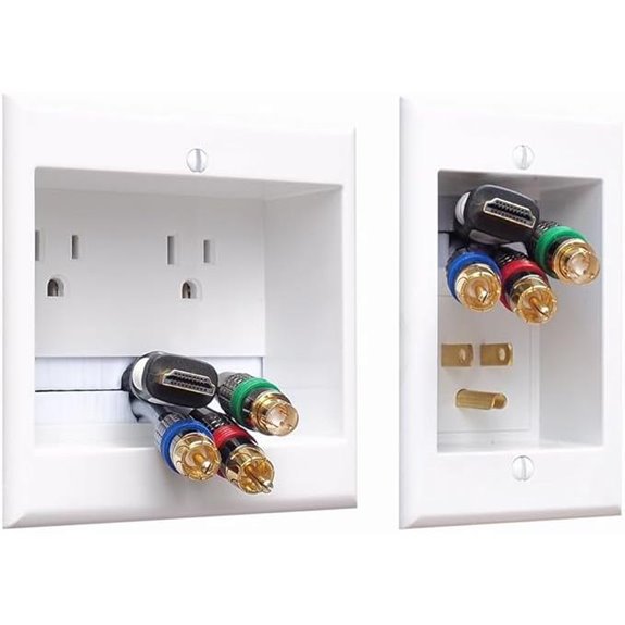 wall mounted tv cable concealment