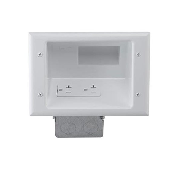 DATA COMM Wall Plate with Power & Cable Pass-Through