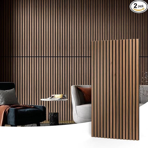 Art3d Walnut 3D Wood Slat Acoustic Wall Panels