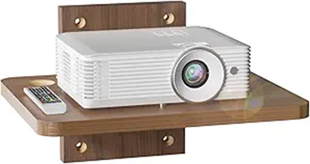 WALI Floating TV Shelf for Electronics Walnut