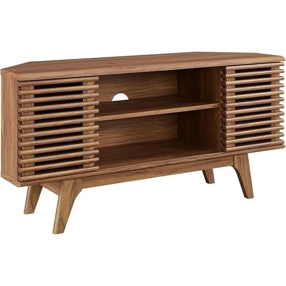 Modway Render Mid-Century TV Stand in Walnut