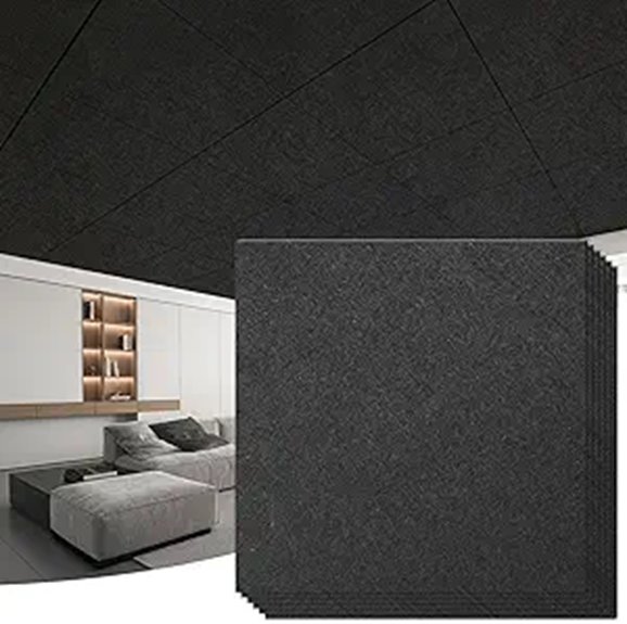 Art3d Waterproof Acoustic Ceiling Tiles 12-Pack