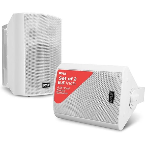 Pyle Waterproof Wall Mount Bluetooth Speakers (2 Pack)