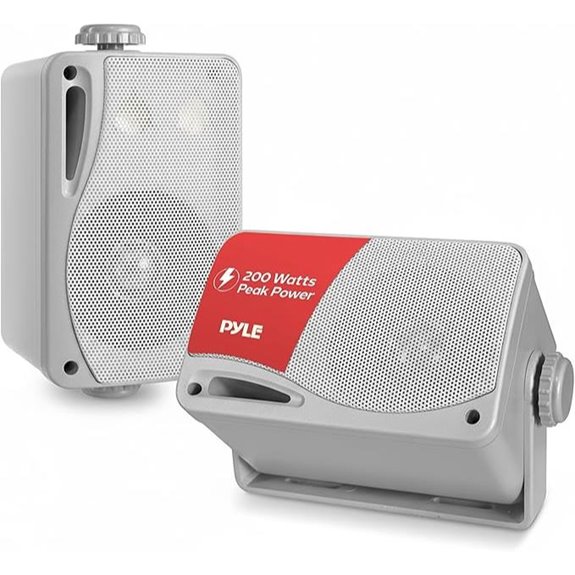 Pyle 3-Way Waterproof Marine Speakers (PLMR24S)