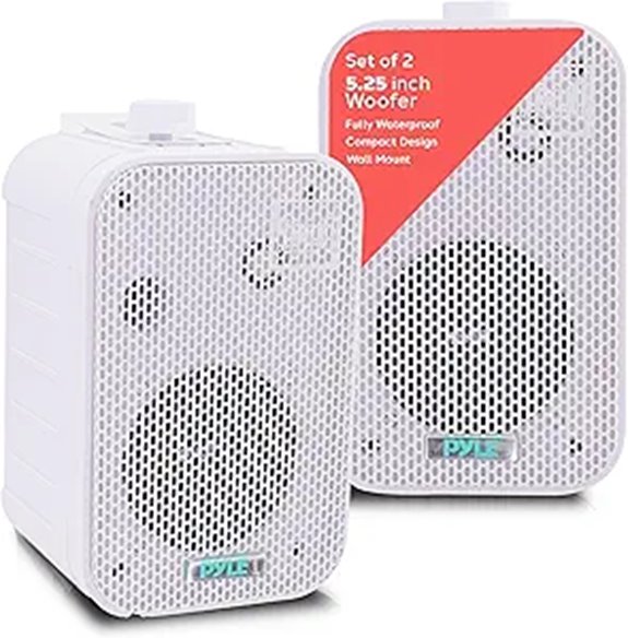 Pyle Waterproof Indoor/Outdoor Wall Speakers (Pair)