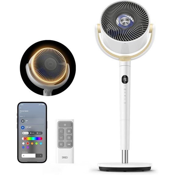 Dreo Smart Oscillating Tower Fan with Wi-Fi & RGB