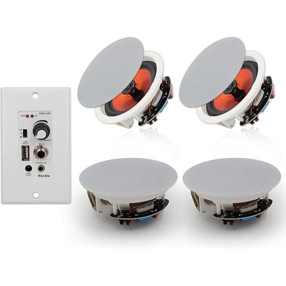 Herdio 6.5 Bluetooth In-Wall Ceiling Speakers (2 Pairs)